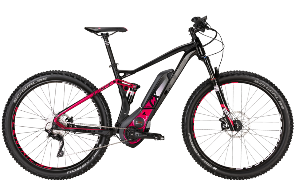 Bulls Aminga Fully Bulls Fully Pedelec in schwarz mit Bosch Motor und Shimano Kettenschaltung und Rockshox Federgabel