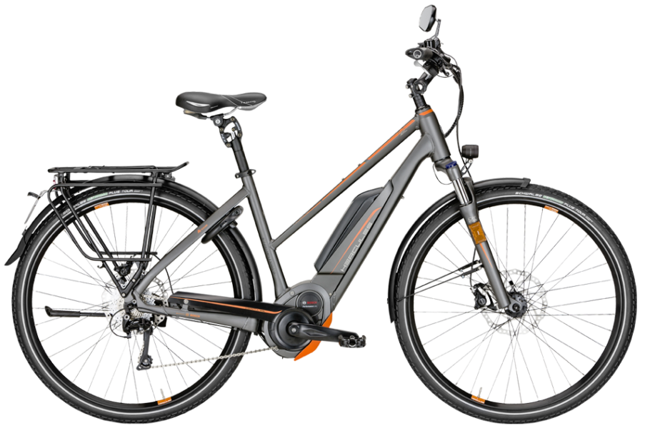 Hercules Futura 45 Trap Hercules S-Pedelec mit Trapezrahmen in Grau mit bosch Motor uns shimano Kettenschaltung