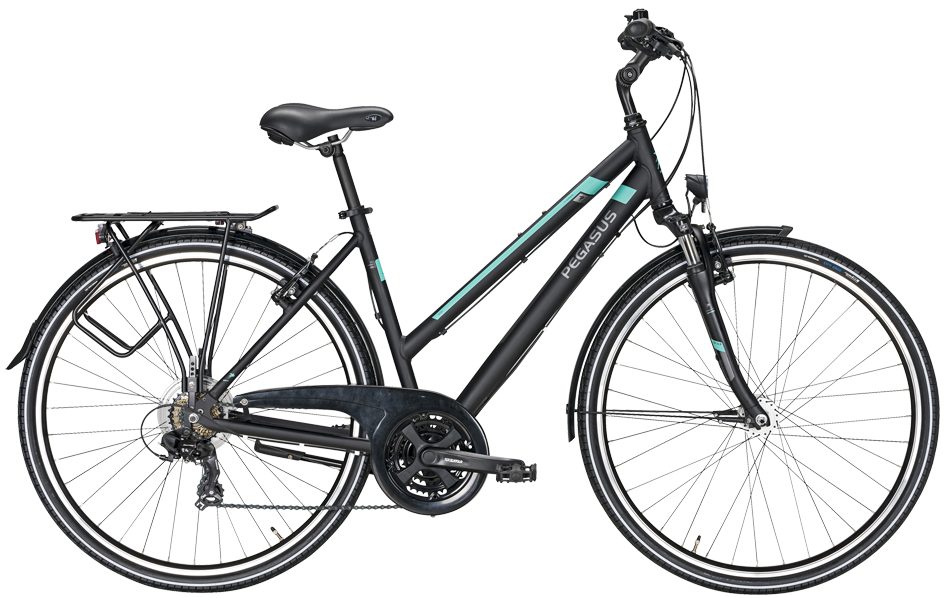 Pegasus Piazza 21 Trapez Pegasus Piazza mit Shimano Kettenschaltung und Federgabel