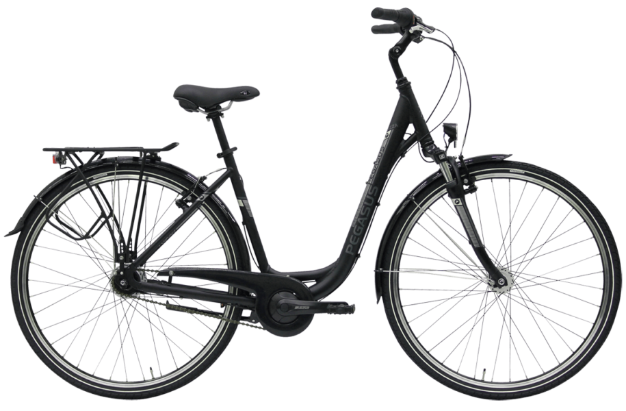 Pegasus Piazza 26 zoll 7 gang wave schwarz Pegasus cityrad mit tiefeinstieg in schwarz mit shimano nabenschaltung und suntour federgabel