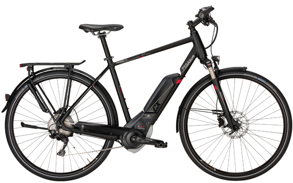 Pegasus Premio E11 He Pegasus Trekking Pedelec mit Herrenrahmen mit Bosch Motor und Shimano XT Kettenschaltung