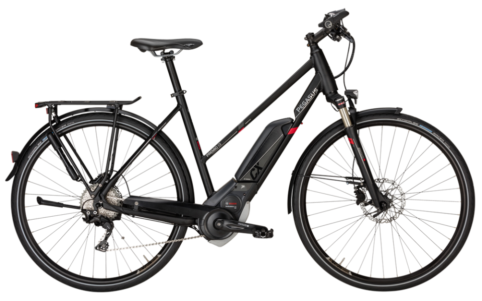 Pegasus Premio E11 Trap Pegasus Trekking Pedelec mit Trapezrahmen mit Bosch Motor und Shimano XT Kettenschaltung