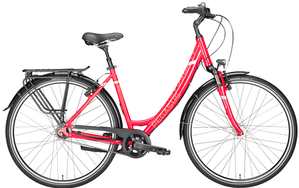 Pegasus Solero 7gang Wave Rot rotes Damen Citybike von Pegasus mit 7 Gang Schaltung und Uno Rahmen