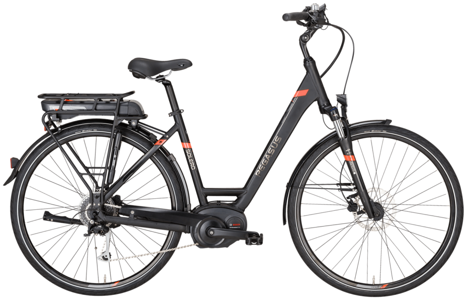Pegasus Solero E Sl wave Pegasus pedelec als wave in schwarz mit bosch motor und suntour federgabel