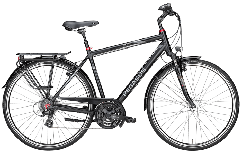 Pegasus Solero Sl 24 Herren Schwarz Pegasus trekkingrad Herren mit schwarz mit shimano kettenschaltung und suntour federgabel