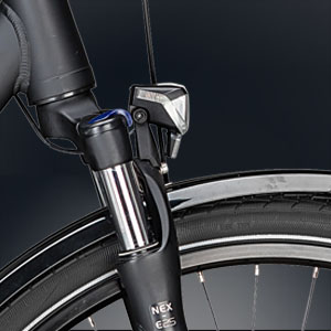 schwarzer Fahrradscheinwerfer