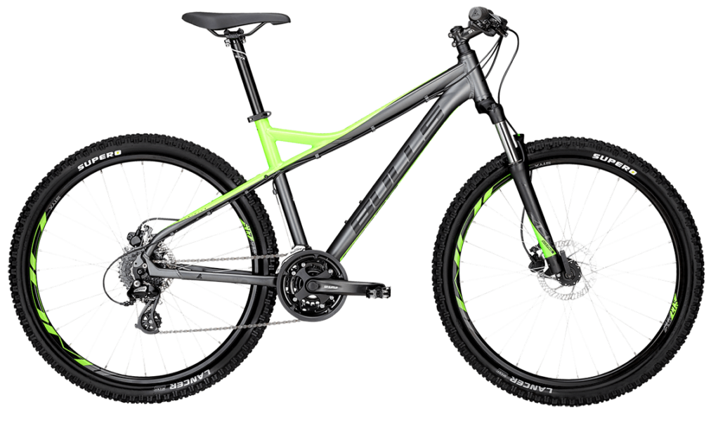 Bulls Sharptail 2 Disc grau Bulls Mountainbike in grau/gelb mit Federgabel, Scheibenbremsen und Shimano Schaltung