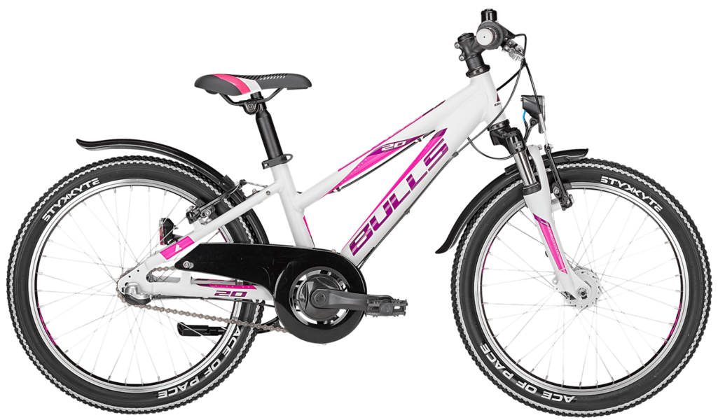 Bulls Tokke Street Weiß Mädchen Bulls Kinderfahrrad in weiss mit Shimano Nabendynamo und suntour federgabel