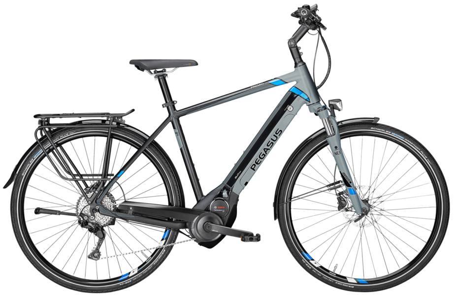 Pegasus Premio E10 Evo Herren Grau Pegasus Premio E10 EVO Herren Grau mit shimano scheibenbremsen und Bosch Mittelmotor