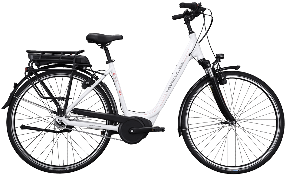 Hercules Roberta R7 Active Plus Weiß Hercules Roberta Activ Line Plus mit Bosch Mittelmotor und 7.Gang Shimano Nabenschaltung