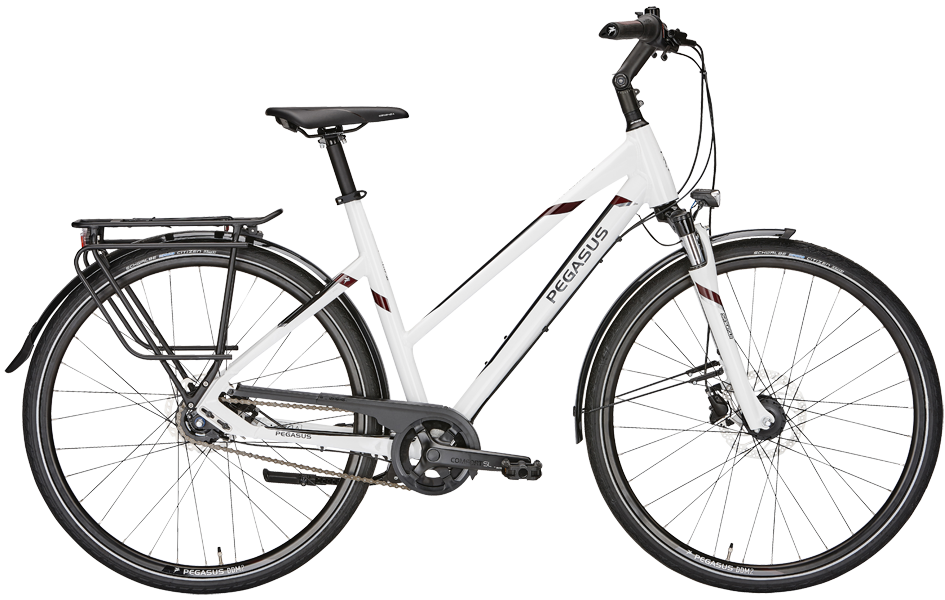 Pegasus Opero Trapez Weiß Pegasus Opero mit Shimano Scheibenbremsen und 8.Gang Shimano Nexus Nabenschaltung