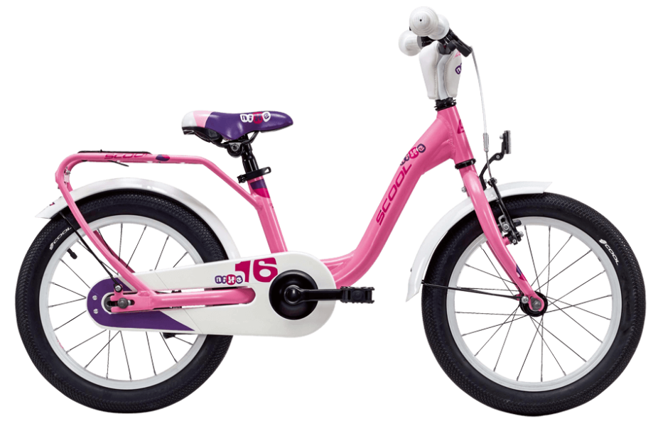 Scool Nixe Alu 16 Rosa Scool Nixe Alu 16 Rosa mit Kettenschutz undCantilaver Bremse