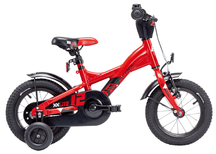 Scool XXlite Alu 12 Rot Scool Xxlite Alu 12 Rot mit Vorderrad Bremse und Stützrädern