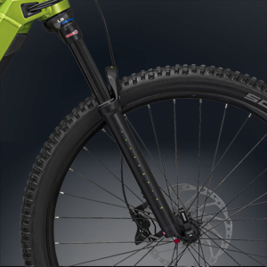 SR Suntour Luftfedergabel mit Lockoutfunktion und 140mm
