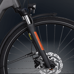 SR Suntour Federgabel mit Lockout Funktion und 63mm Federweg