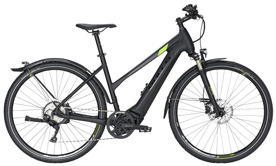 Bulls Cross Rider 1 EVO Trapez Schwarz Bulls Cross Rider 1 EVO mit Shimano Kettenschaltung und Bosch Performance CX Gen4 Motor