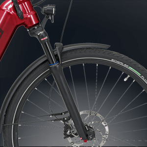 SR Suntour Federgabel mit Luft Federung und Lockout hebel
