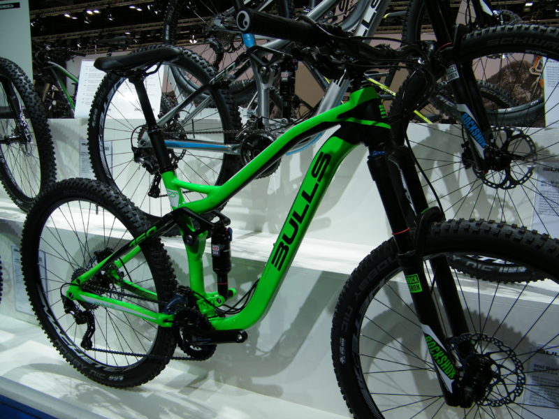 bulls fahrrad fully grün rock shox